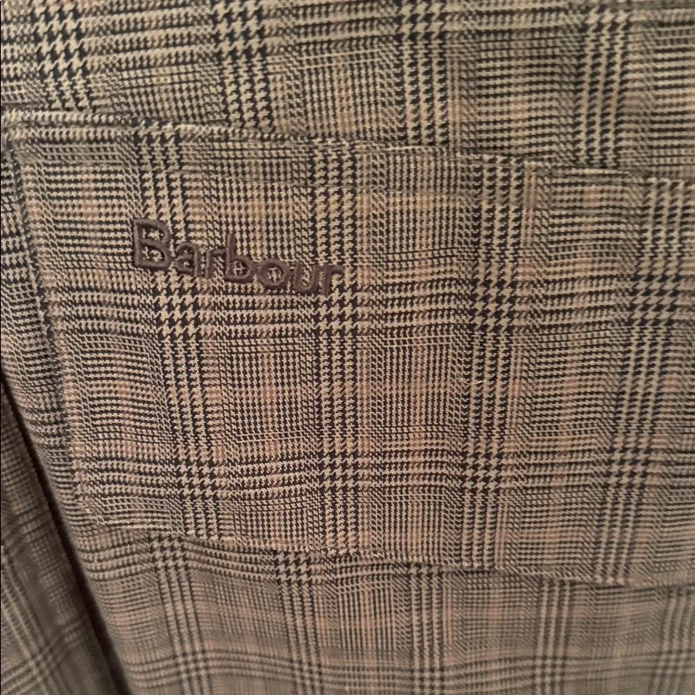 NWT Barbour Checkered Brown Raincoat for Men - Picture 4 of 9